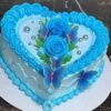 Blue Heart Butterfly Cake